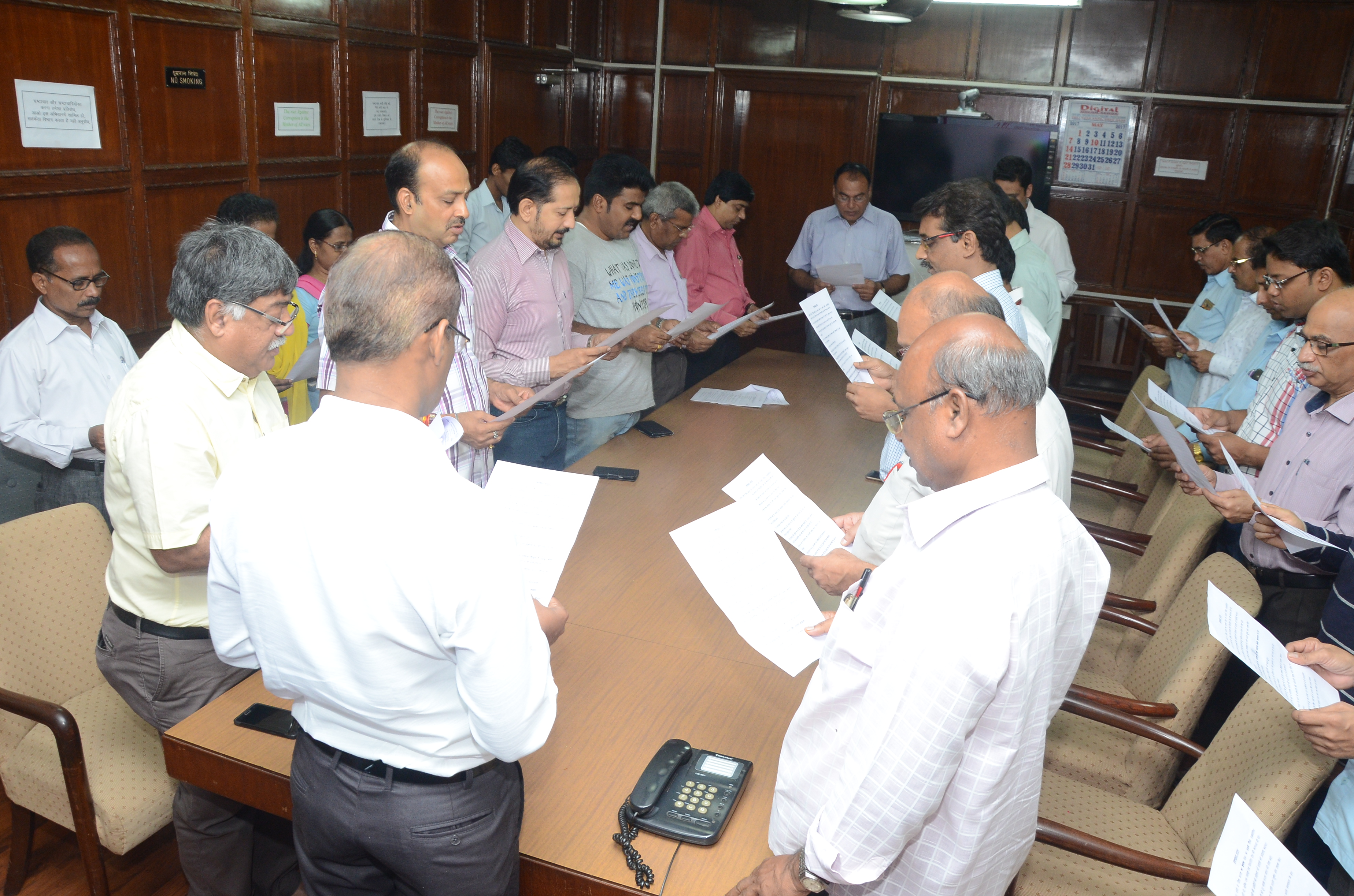 NTC, WRO officials are taking the pledge on the occasion of Swachh Bharat Pakhwada 2017
